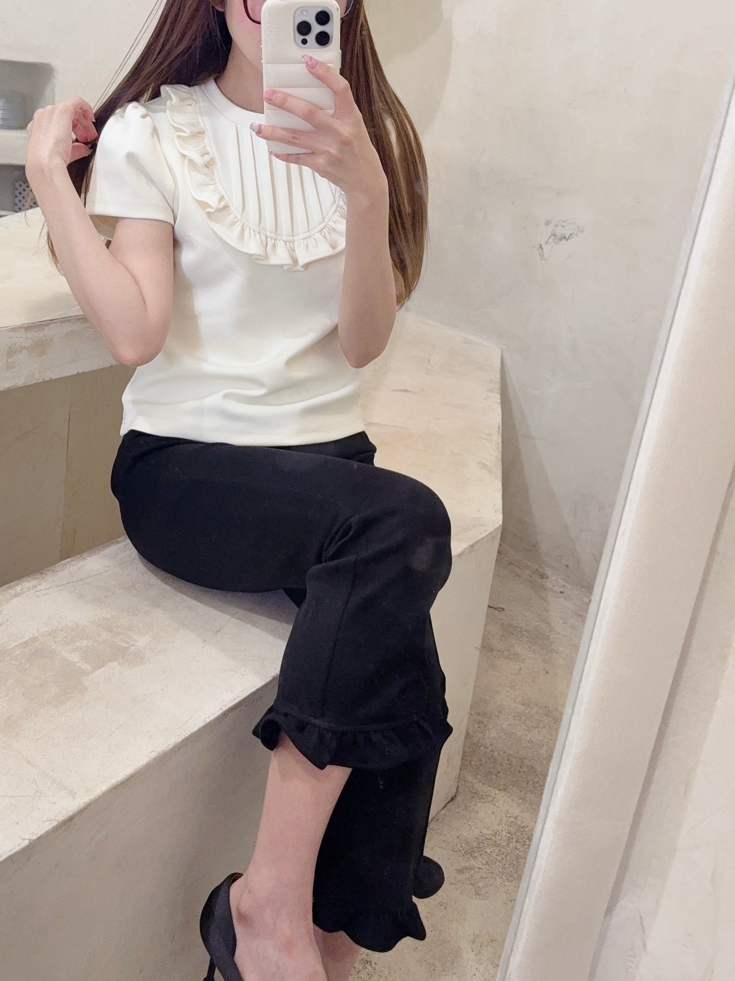 petit frill tee(ivory)