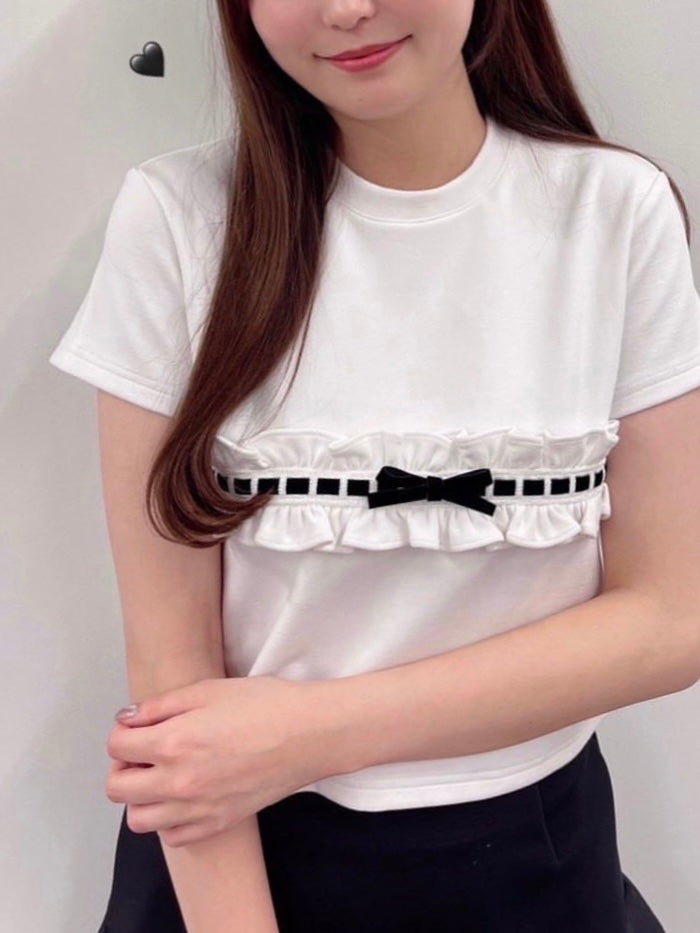 petit frill tee (black)