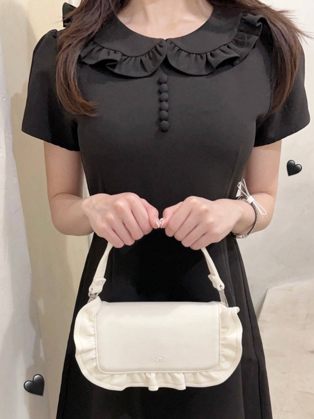 petit frill dress(black)