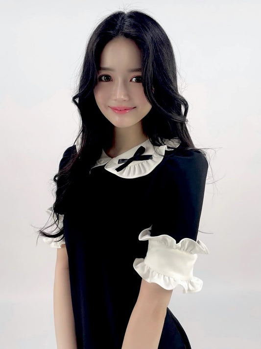petit frill sleeve dress