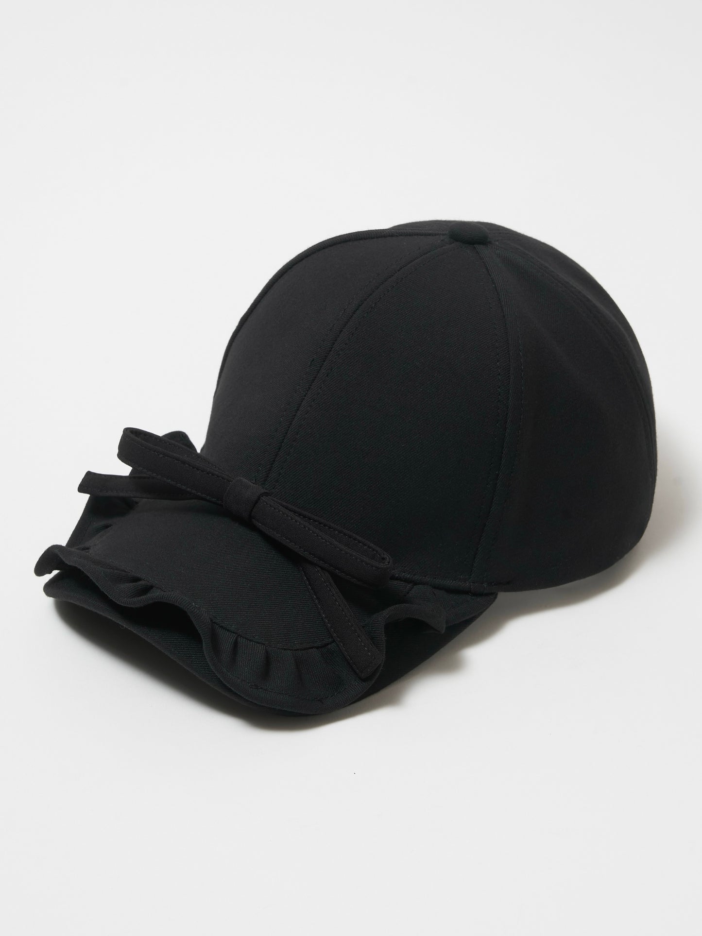 petit frill ribbon cap(black)