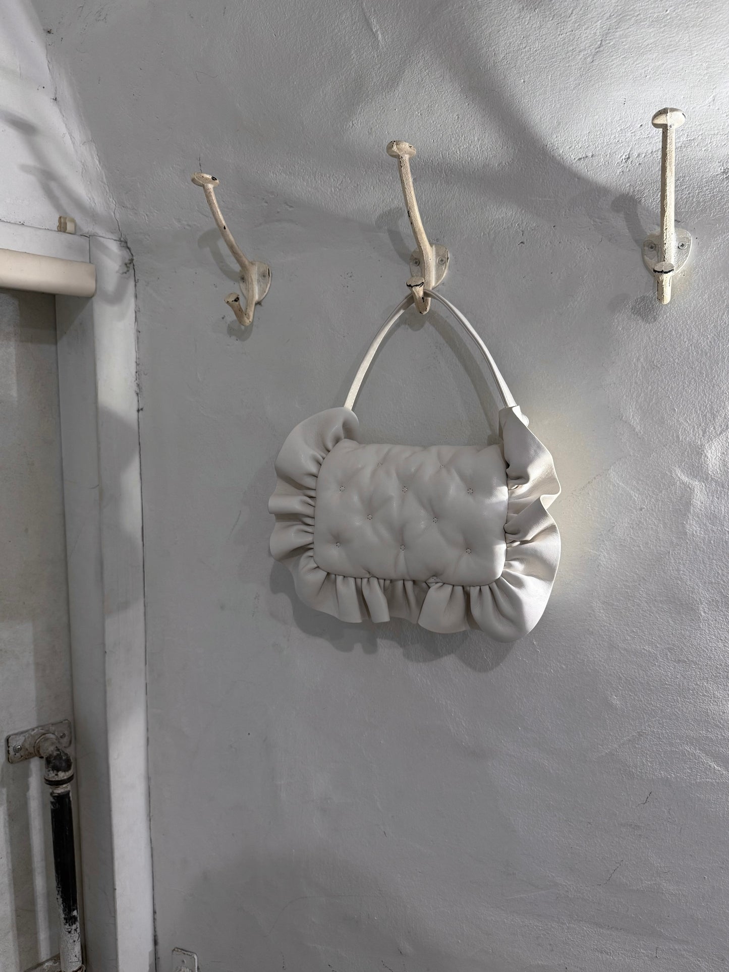 romantic frill pillow bag(ivory)