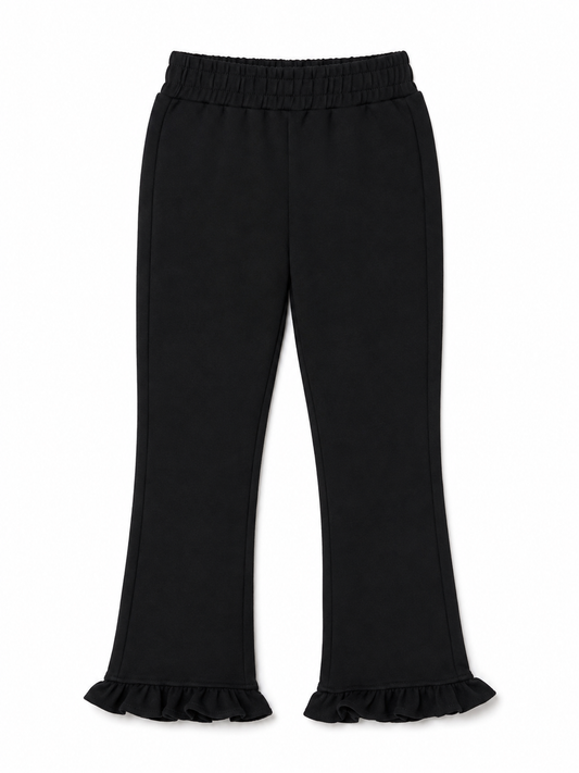 petit frill ankle length pants(black)