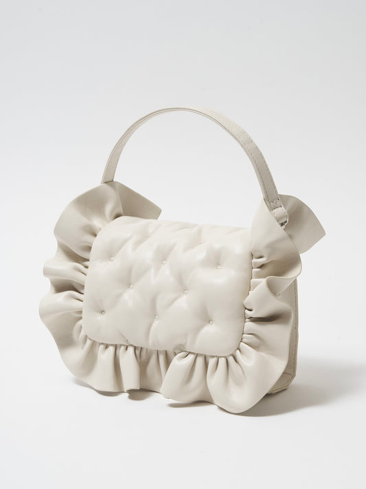 romantic frill pillow bag(ivory)