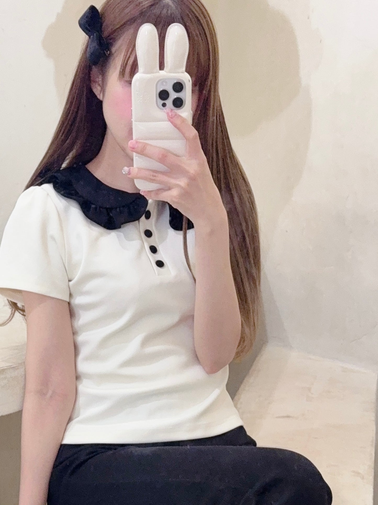 petit frill polo(ivory)