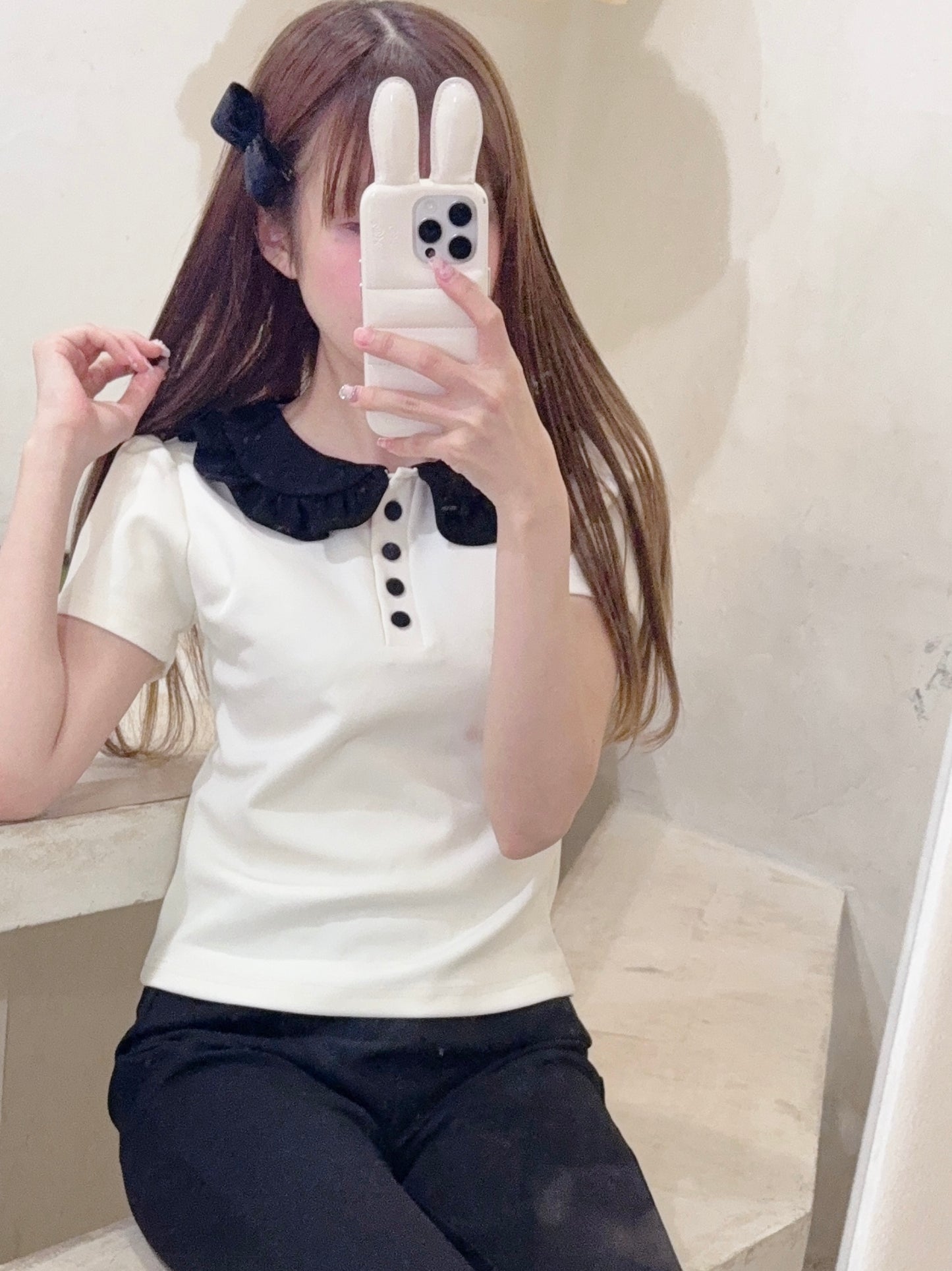 petit frill polo(ivory)