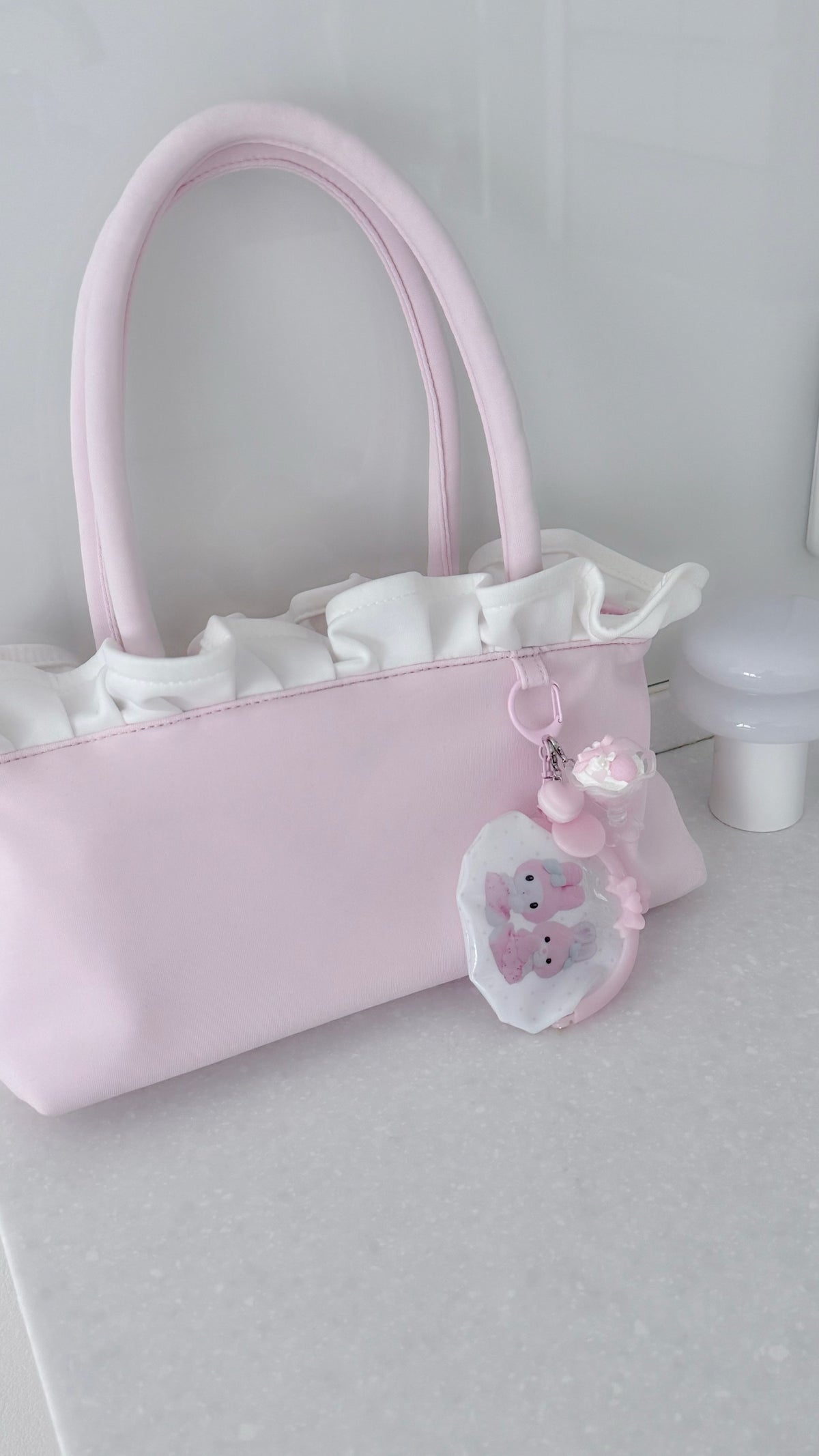 petit frill mini tote bag(pink)