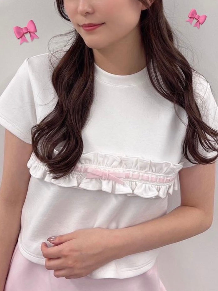 petit frill tee (pink)