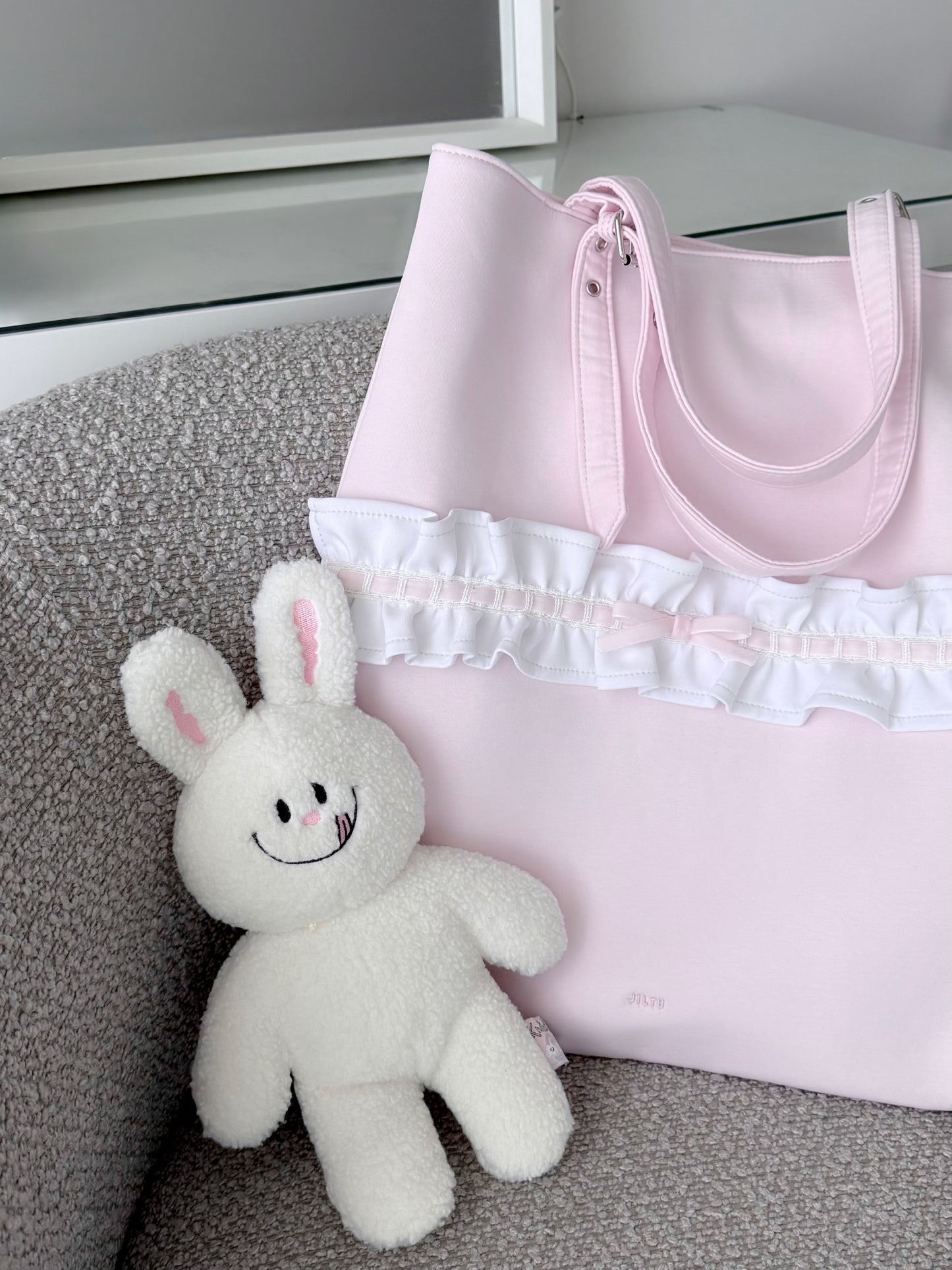 petit frill tote bag (baby pink)