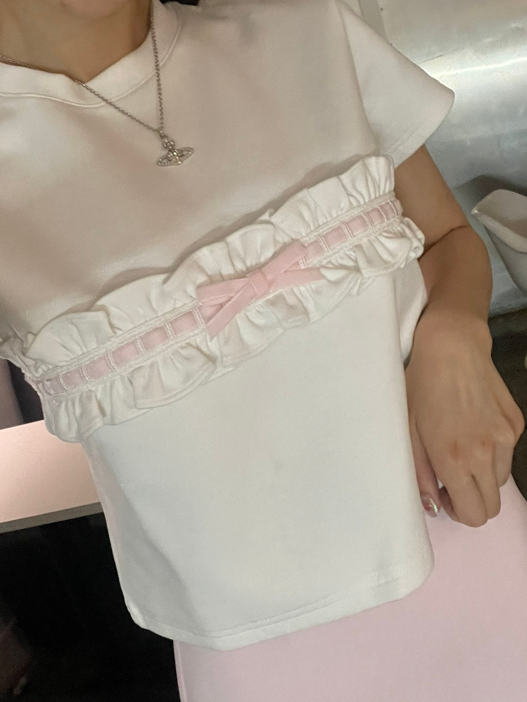 petit frill tee (pink)