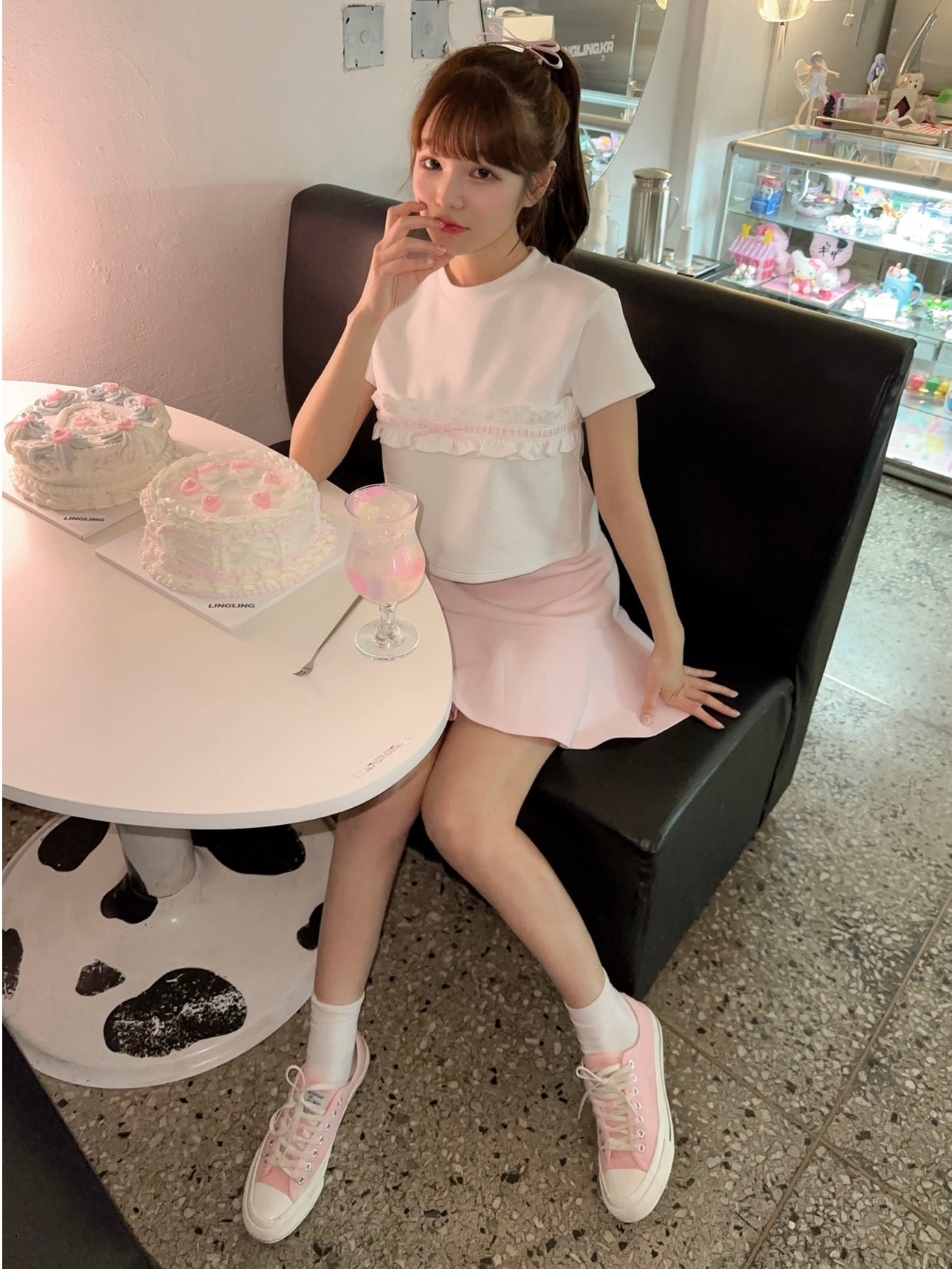 petit frill tee (pink)