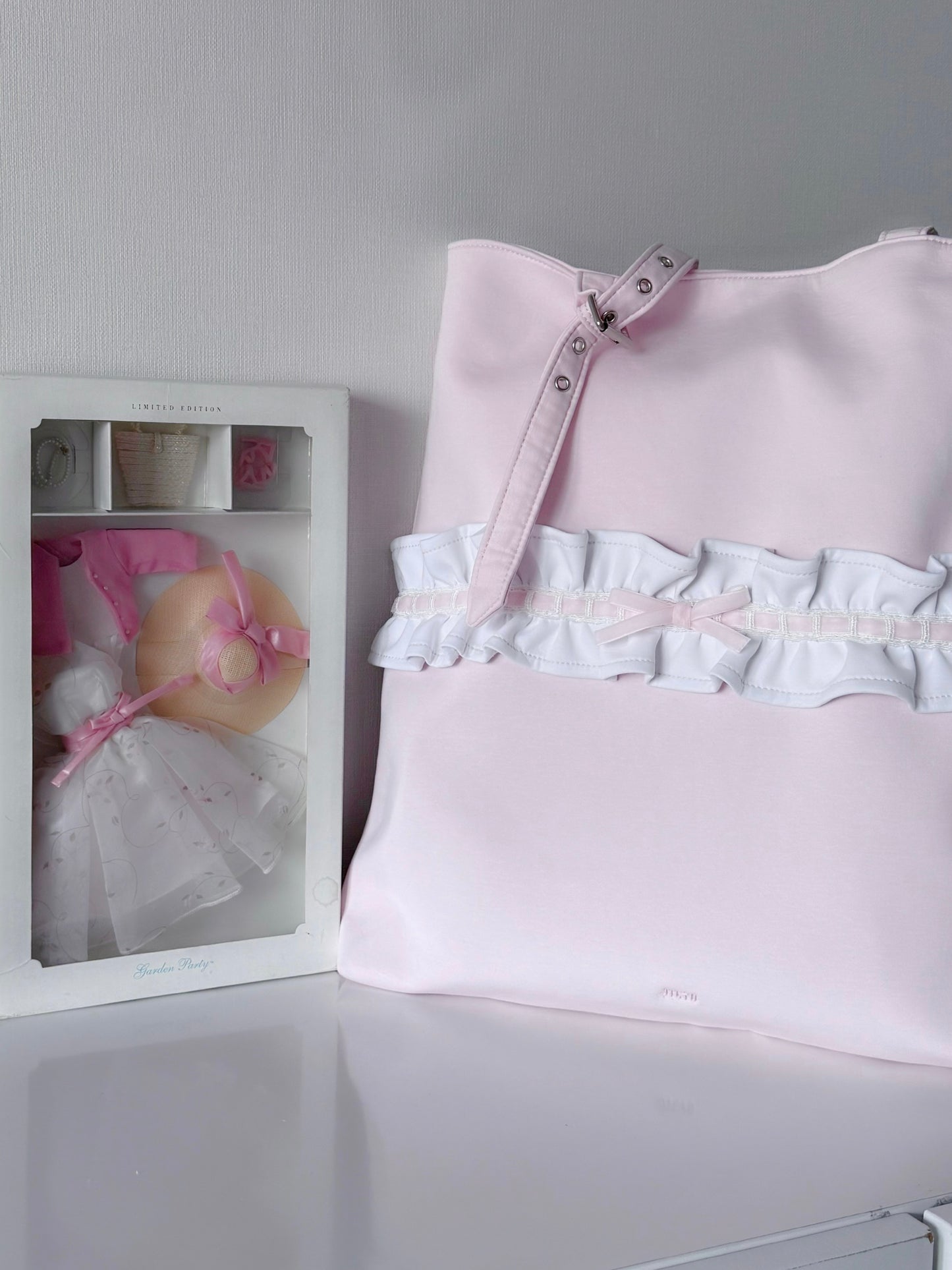 petit frill tote bag (baby pink)