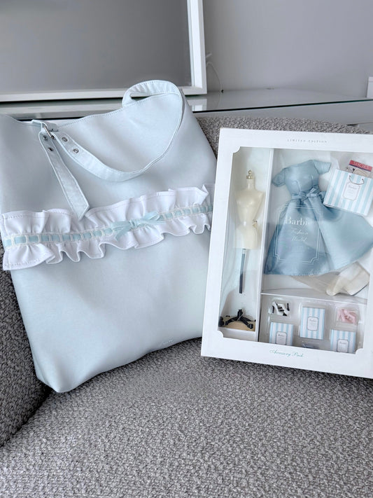 petit frill tote bag (baby blue)