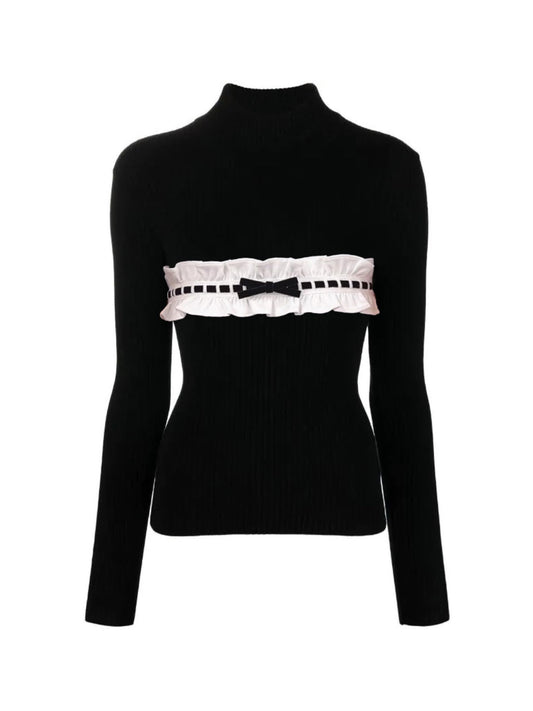 petit frill knit(black/black)