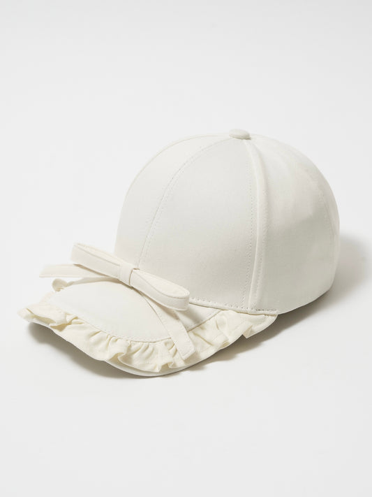 petit frill ribbon cap(ivory)