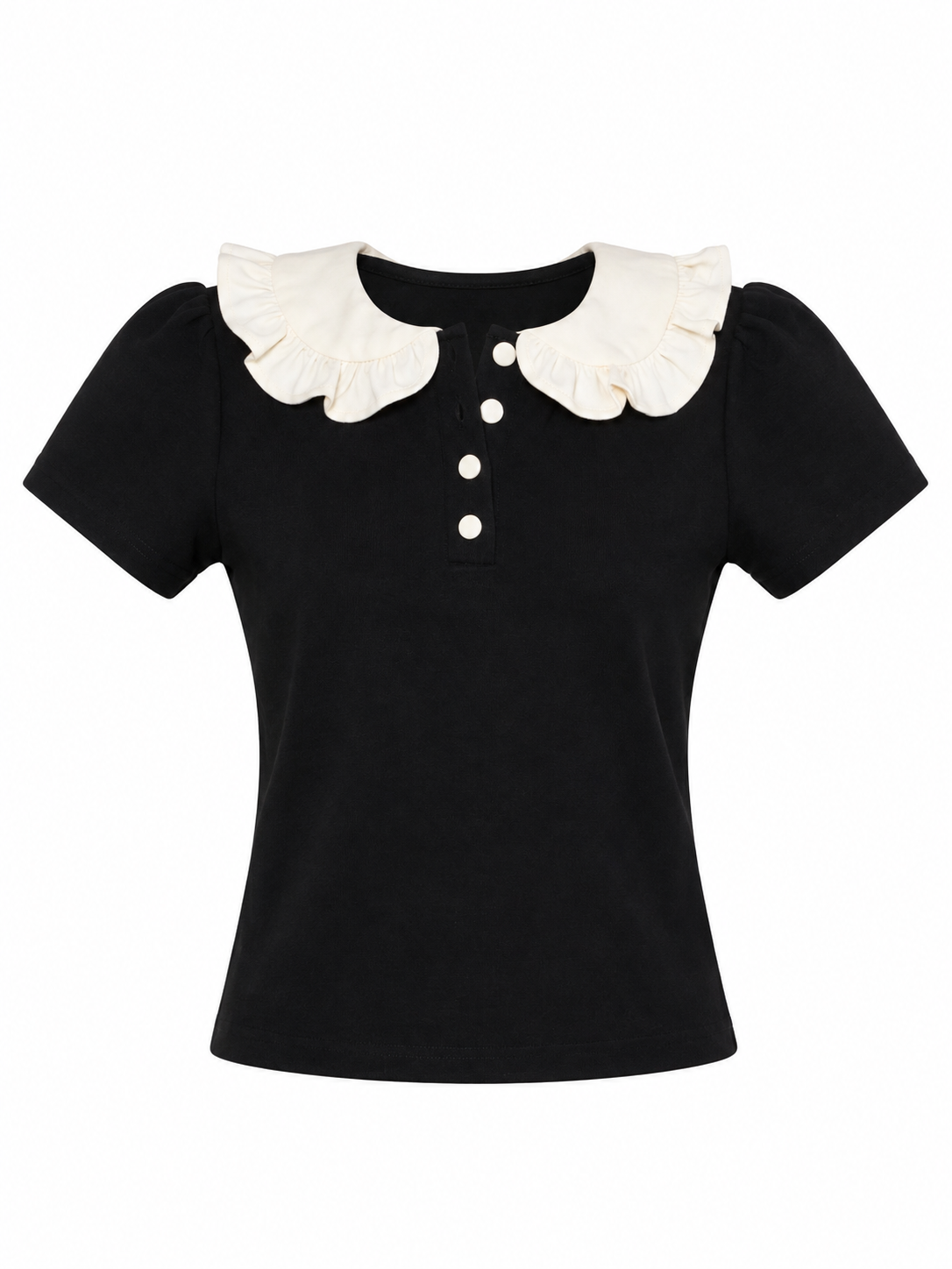petit frill polo(black)
