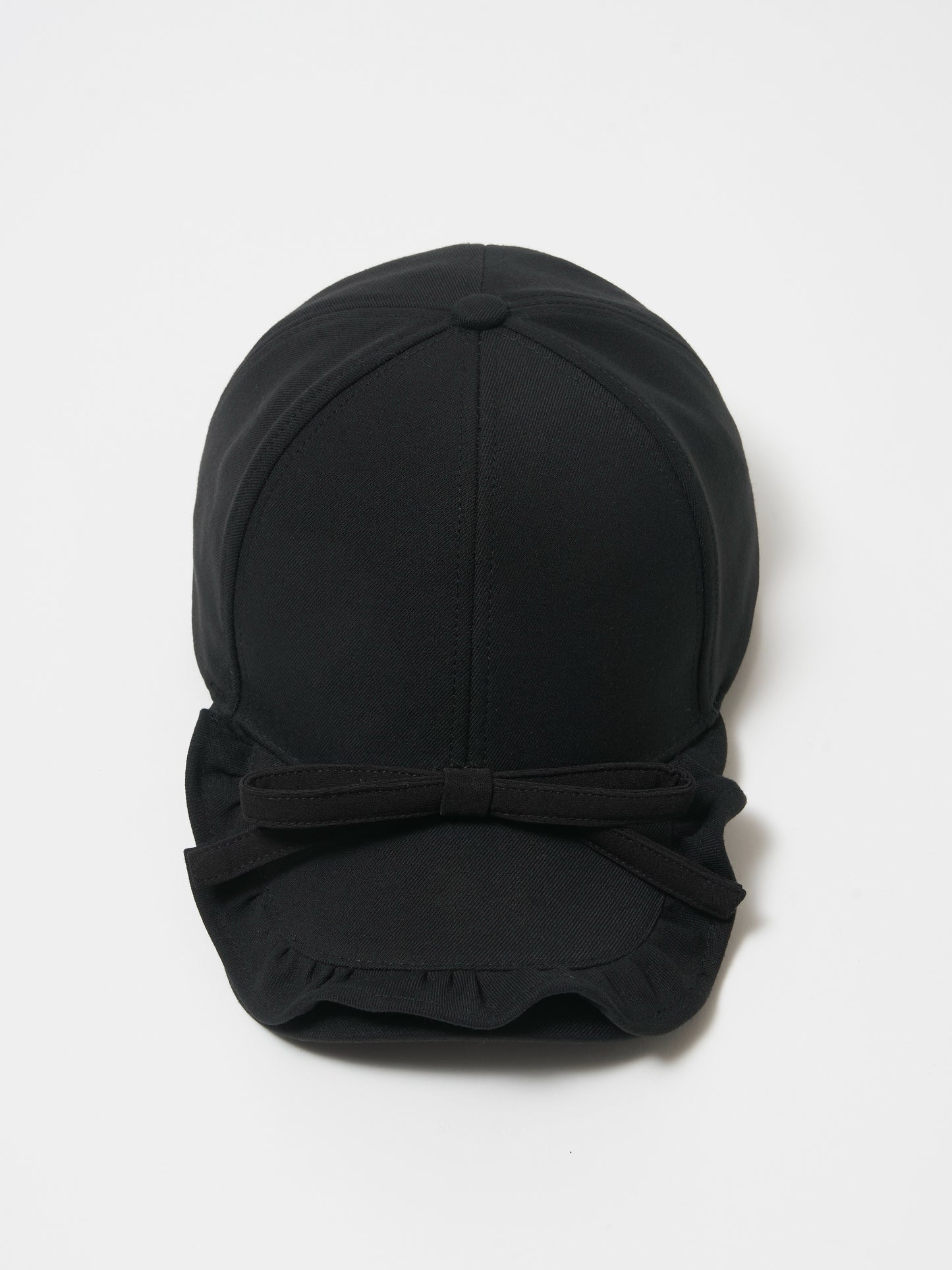 petit frill ribbon cap(black)