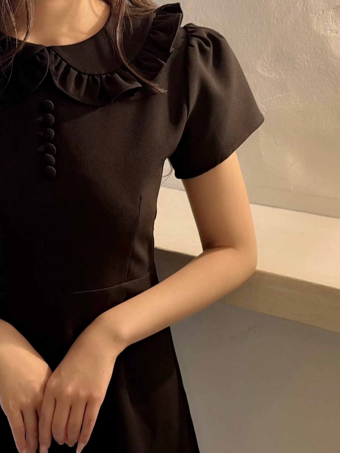 petit frill dress(black)