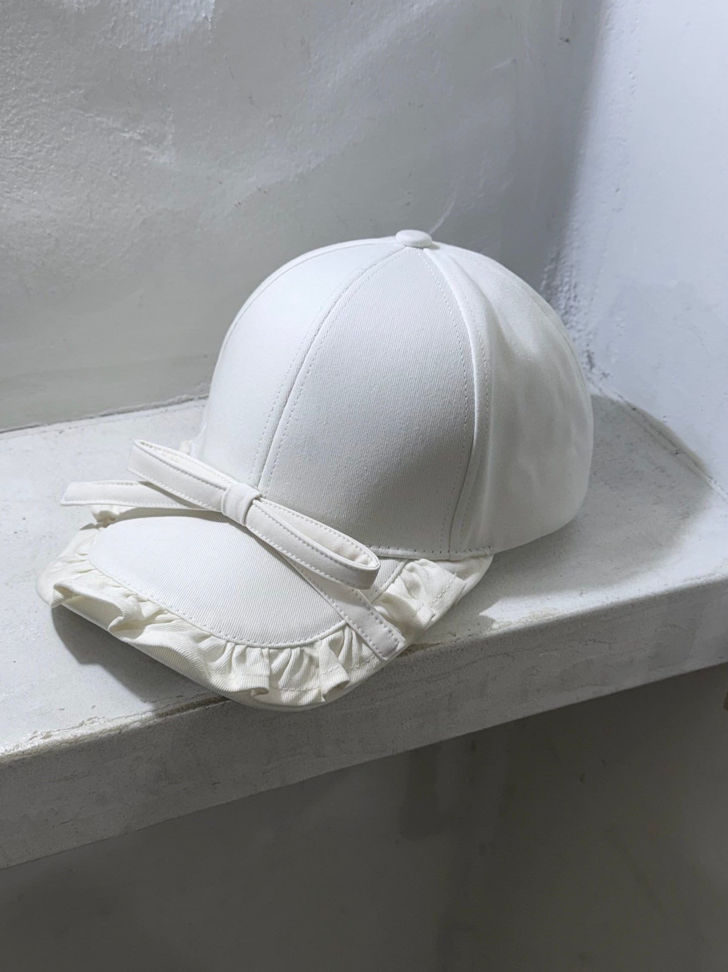 petit frill ribbon cap(ivory)