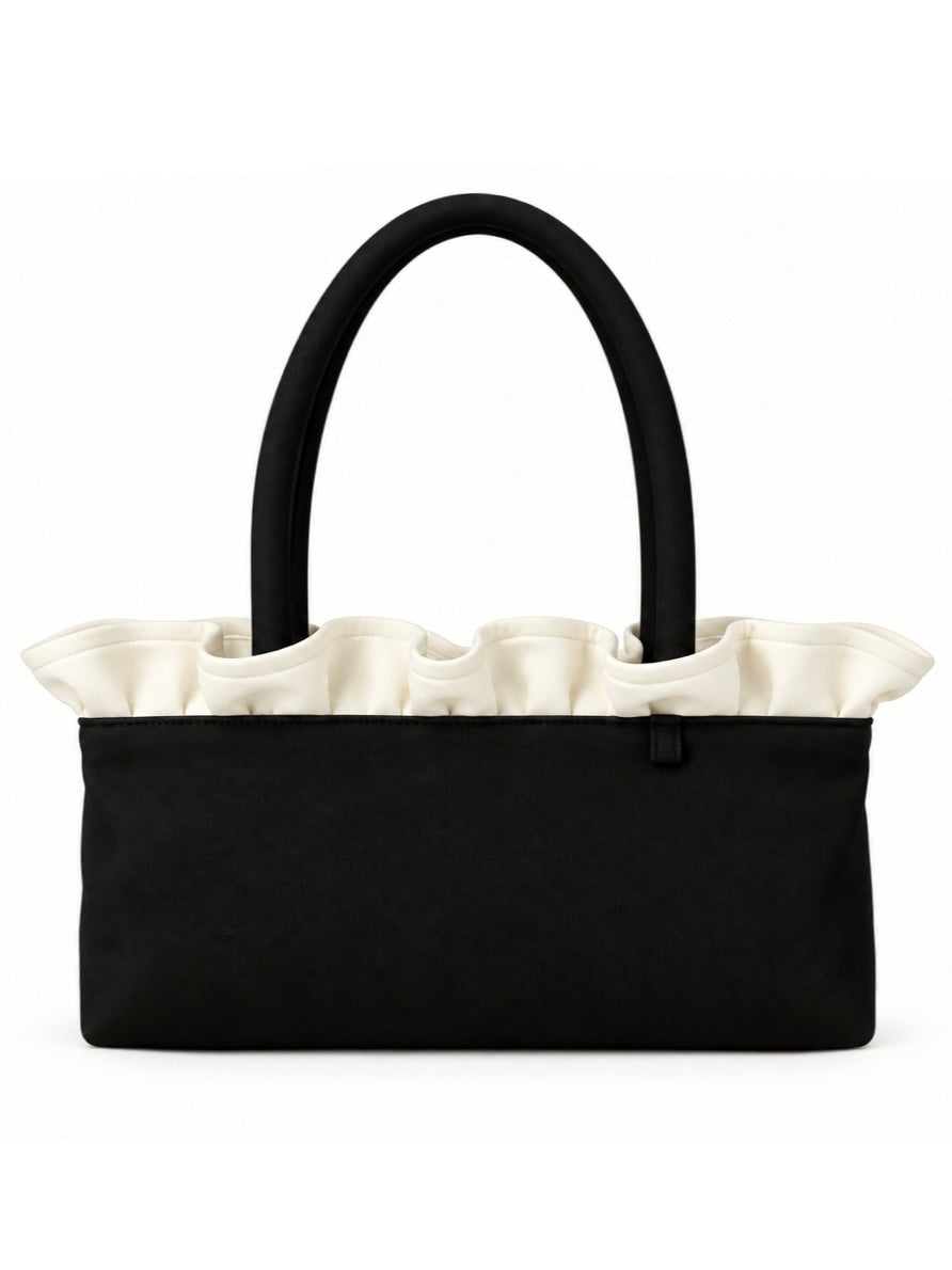 petit frill mini tote bag(black)