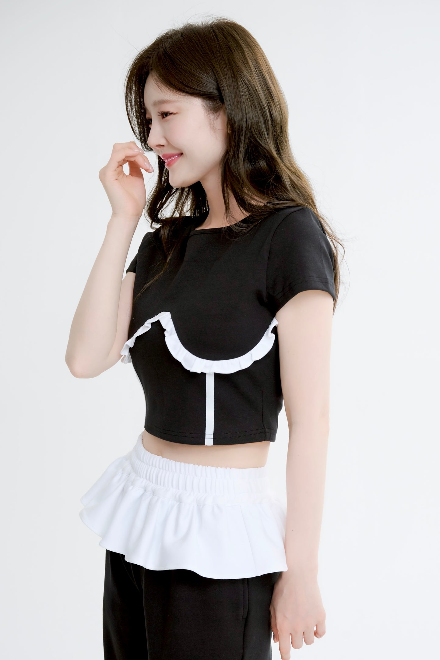 frill corset tee