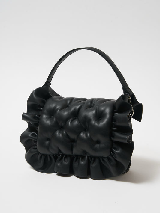 romantic frill pillow bag(black)