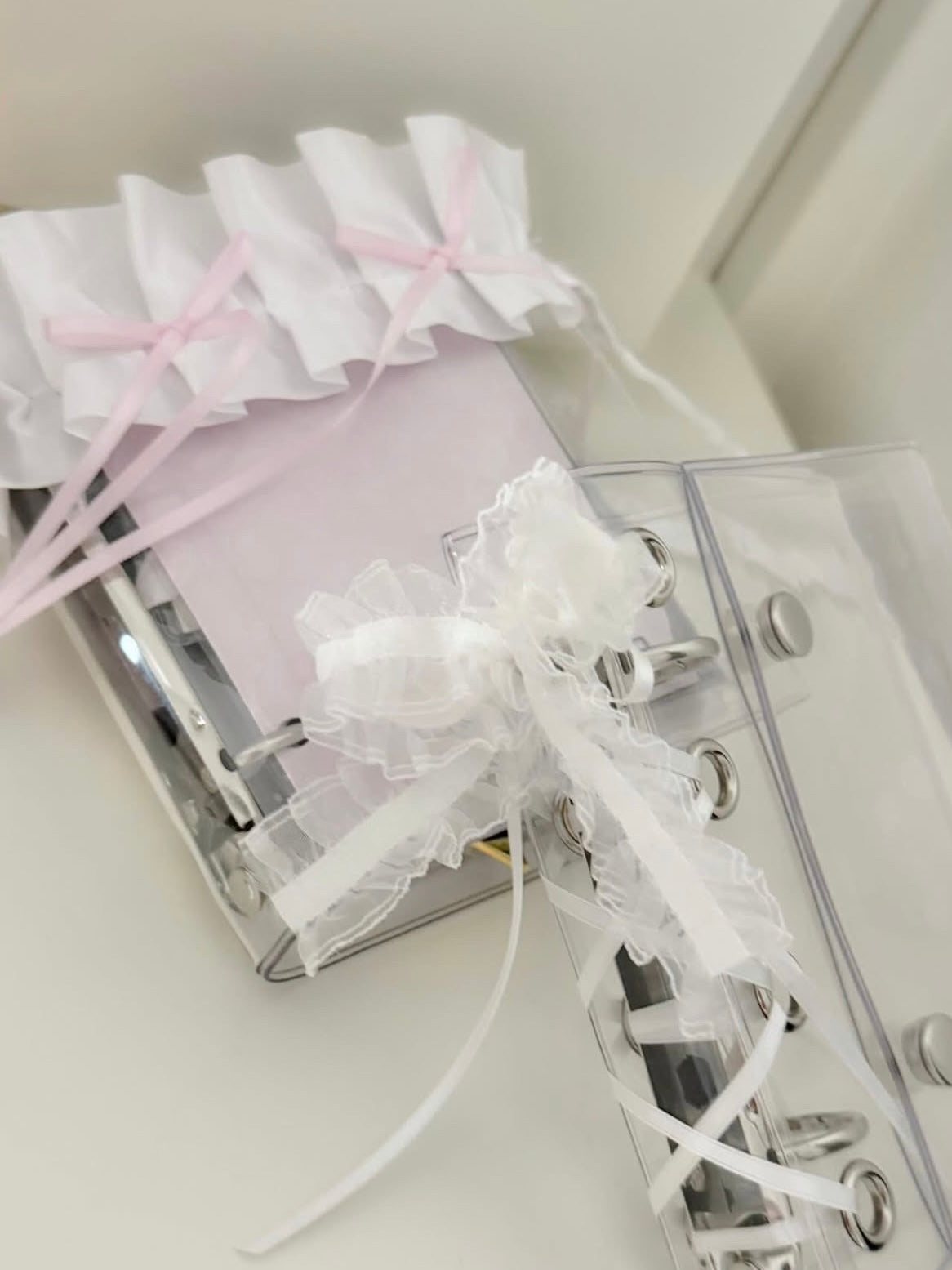 frill ribbon 2-ring planner