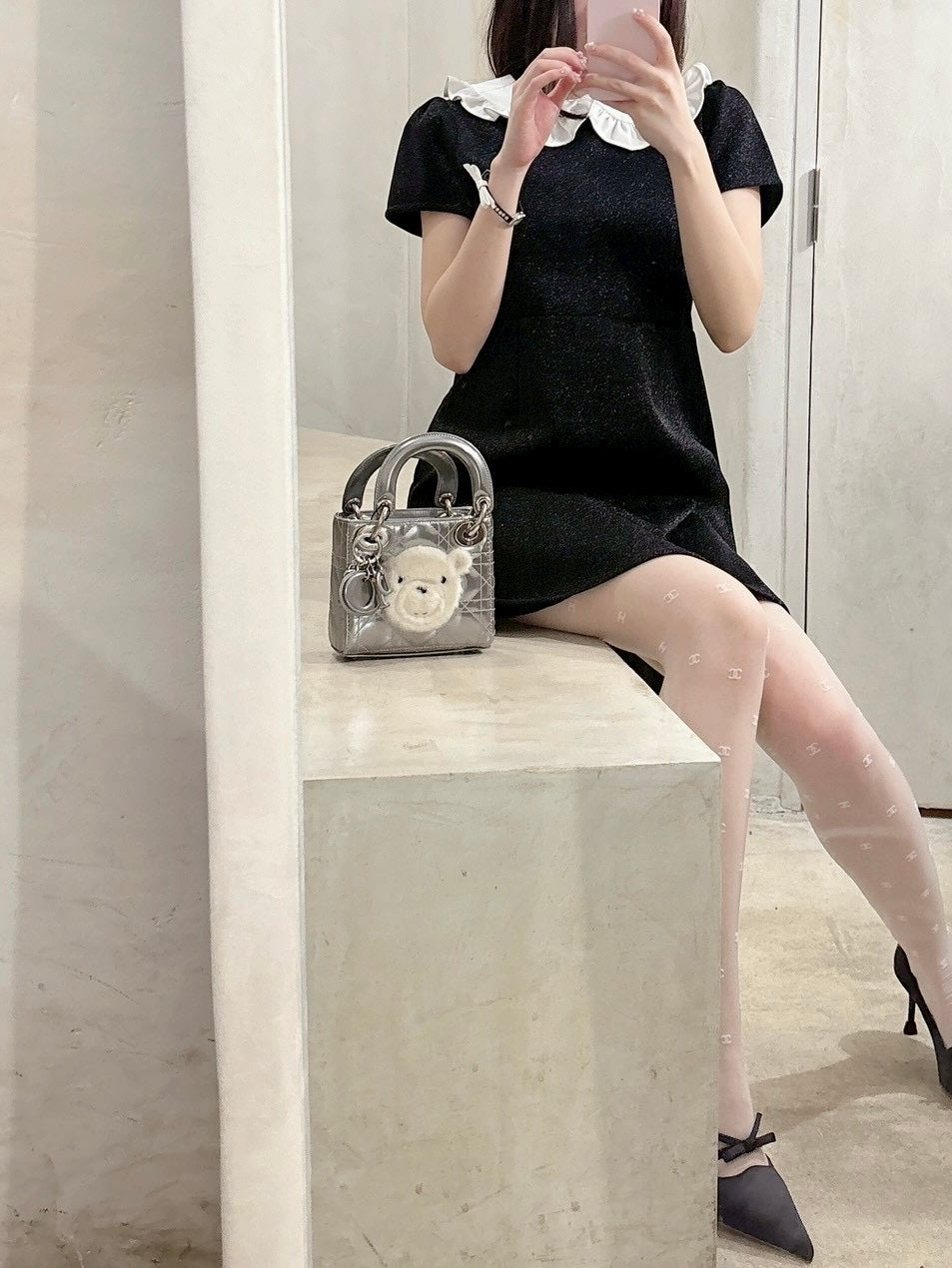 petit frill dress(black)