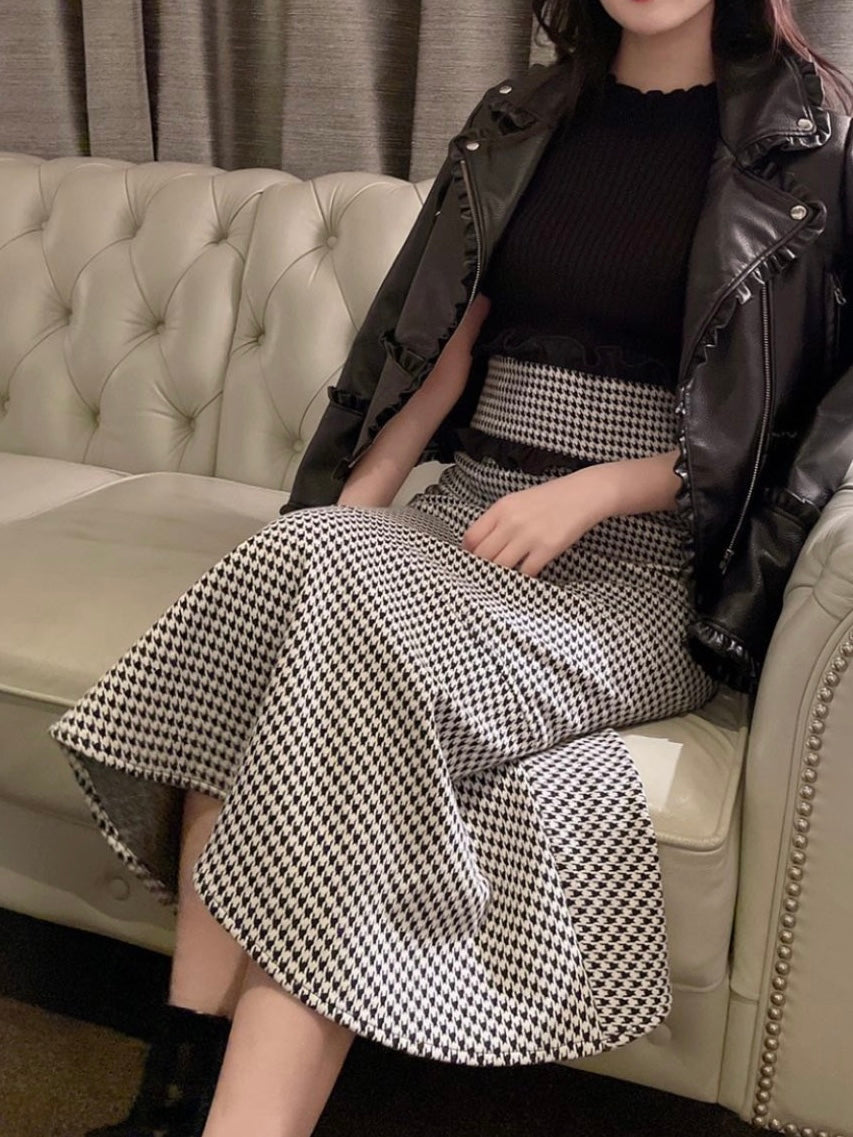 petit frill leather jacket