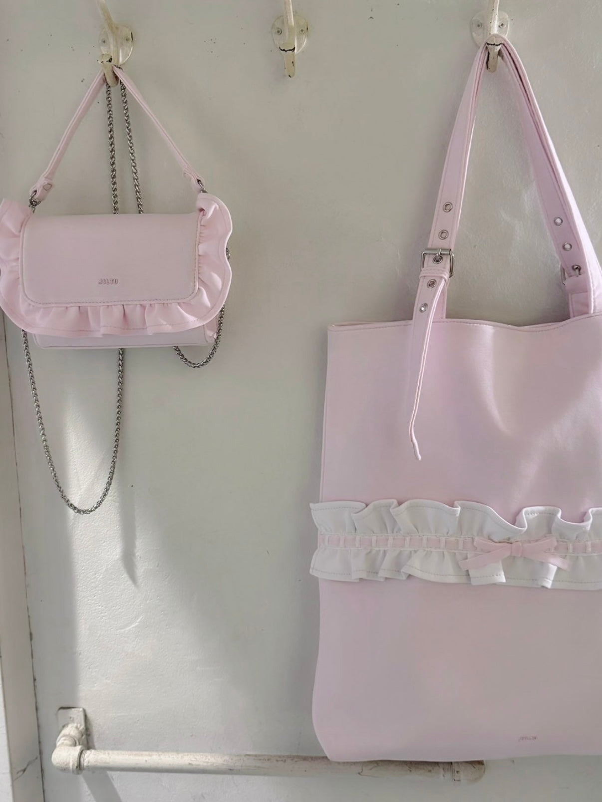 petit frill tote bag (baby pink)